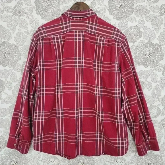 Eddie Bauer Button down Long sleeve Pearl snap Men's XL Plaid - Picture 2 of 7